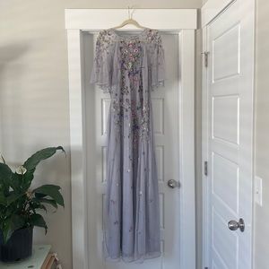 ASOS Floral Embroidered Tulle Maxi Dress